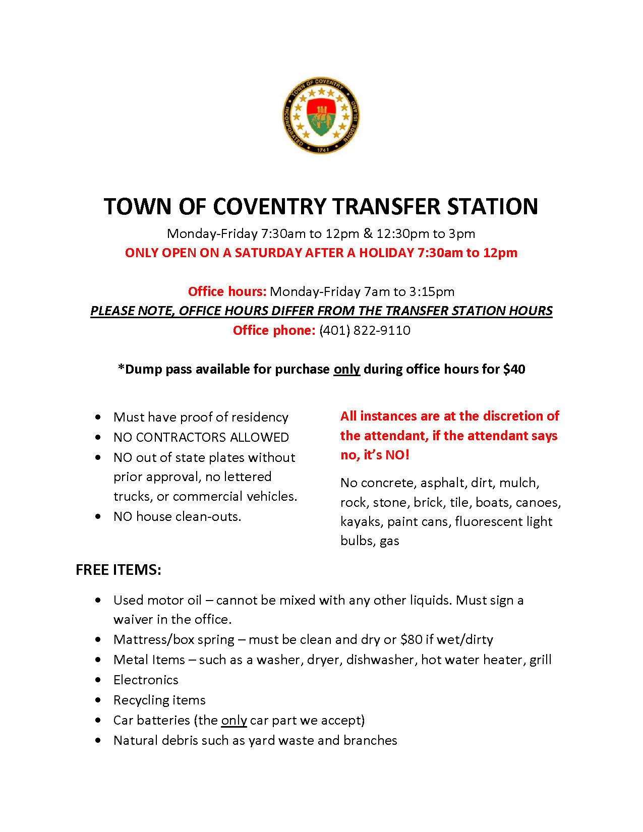 Transfer station 1